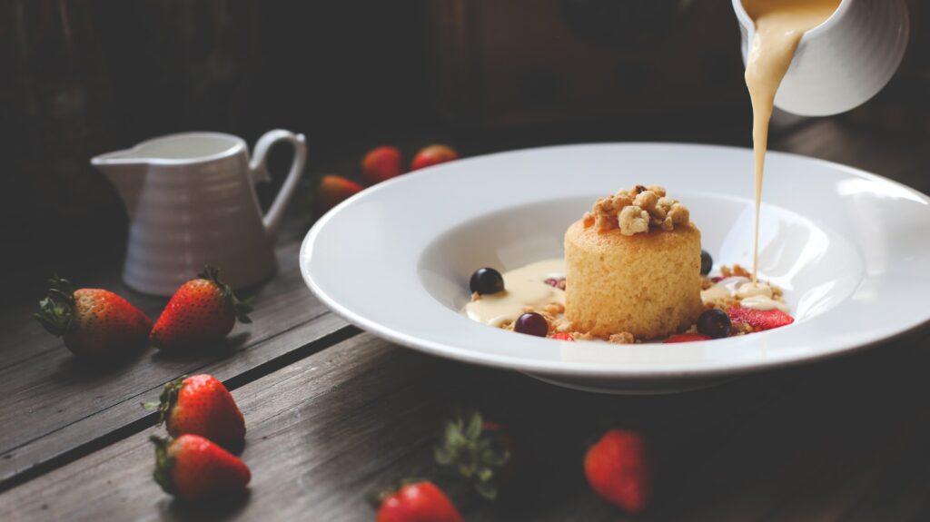 flan con crema