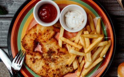 milanesa de pollo con papas fritas